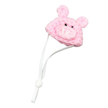 Pink Pig Pet Hat - Adorable Mini Knitted Cap for Small Animals, Perfect for Photo Shoots & Special Occasions