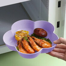 Wheat Straw Dessert Salad Plates, Reusable 7.1 Inch Snack Plates, Microwave & Dishwasher Safe, Ideal for Dipping Sauces & Small Servings