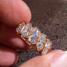 Gorgeous Wedding14k Rose Gold Plated Rings Cubic Zirconia Delicate Jewelry Size 6-10-8