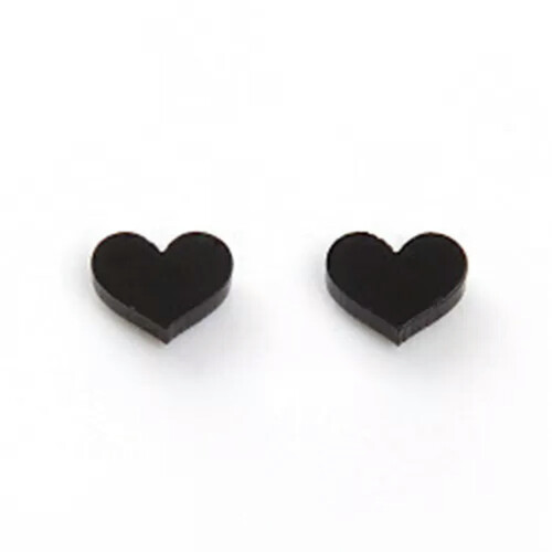 Magnetic Black Stud Earrings Non-Piercing Clip On