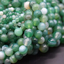 High Quality Grade A Green Banded Agate Gemstone Round Beads 4mm 6mm 8mm 10mm-4 mm
