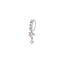 Titanium Micro Cubic Zirconia Hængslet Næse Bøjle Ring Kropsmykker Unisex