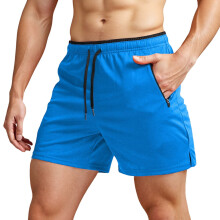 Cargoshorts til mænd, bomuld med snøre, 9 tommer shorts, bløde, åndbare sommershorts, herremode, himmelblå, størrelse XXL