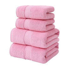 Ensemble de 4 serviettes en coton douces, absorbantes et à séchage rapide.