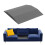 Coussin trapézoïdal en mousse HD grise (1 pièce) 1