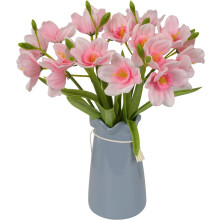 Bouquets de jonquilles artificielles jaunes de 40 cm (16 pouces), 2 pièces