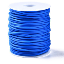 Tuyau creux en PVC, cordon en caoutchouc, bobine blanche, protège-bobine, bleu, 2 mm, 1 mm