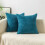 Διακοσμητικό μαξιλάρι Royal Blue 40x40cm, μαλακό κάλυμμα σενίλ με γέμιση από βαμβάκι PP – 1