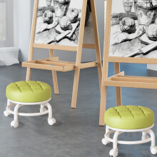 Tabouret Ă roulettes en plastique, tabouret bas avec roulettes, lot de 1
