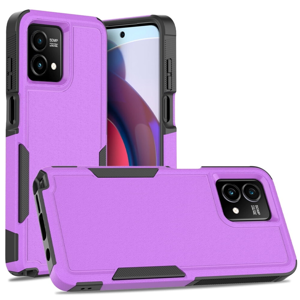 Defender Case For Motorola Moto G Stylus 5G 2023 (6.6") Â Heavy Duty, Dustproof, Shockproof, Non-Slip, Purple 9489952992112