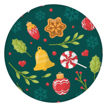 Nappe ronde élastique de 112 cm pour Noël – Pratique et élégante