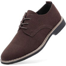 Herren-Wildlederschuhe, lässige Schnürschuhe im Oxford-Stil