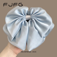 Fermaglio a forma di squalo con fiocco a bocciolo di fiore per donna, ideale per acconciature semi-raccolte.