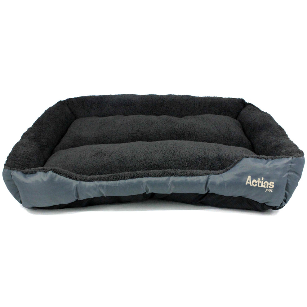 Actiaspet Xxxl Washable Faux Fur Dog Bed Grey