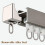 Rail de rideau double en aluminium blanc 110 cm réglable 5