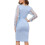 Florals Mesh Long Sleeve Maternity Midi-light blue S 3