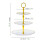 3-Tier Cake Stand Plastic Dessert Stand with Golden Handle 4