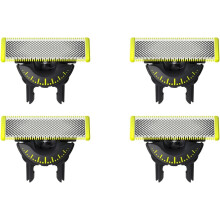 Philips OneBlade 360 Ersatzklingen, kompatibel mit OneBlade Elektrorasierer und Trimmer, 4er-Pack, Modell QP440/50 (inkl. Reinigungsbürste)