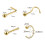 12 τεμάχια/σετ 20 γρ. Piercing δαχτυλιδιών μύτης με ατσάλινη μπάλα Piercing ρουθουνιών σε 2