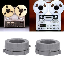1 Paar Kunststoff Nab-Hub-Adapter für 1/4 Zoll Reel-to-Reel-Tonbandgerät Grau