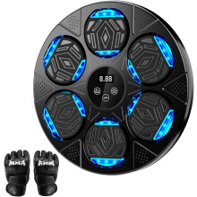 Upgraded Music Boxing Machine - Wall Mount Smart Training Equipment with Bluetooth & Boxing Gloves for Adults