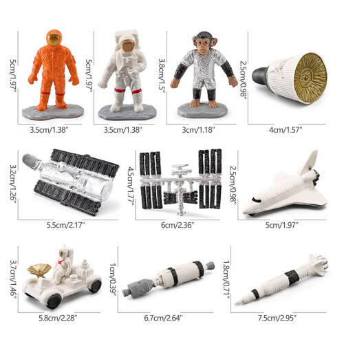 Décorations de gâteau astronaute sur le thème de l'espace (10 pièces) 2