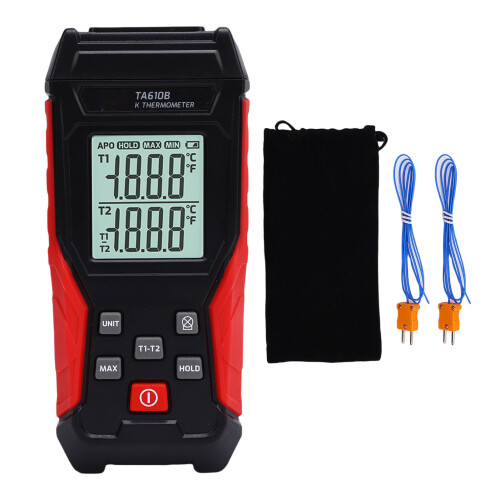 TA610 K-Typ Thermometer 2-Kanal 130x59x29mm 1