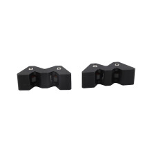 2PCS Aluminum & Bearing Billiard Cue Straightness Detector, Black