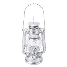 Vintage Eisen-Kerosinlaterne Silber für Zuhause Bar Outdoor Zelt Dekoration