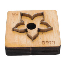 Blumenleder-Schneideform 55 mm Holz- und Stahlform für Handwerk und Dekoration