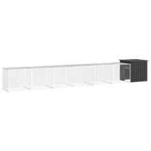 Hühnerstall Gehege Käfig Hühner 700 x 91 x 100 cm feuerverzinkter Stahl anthrazit 02_0043932