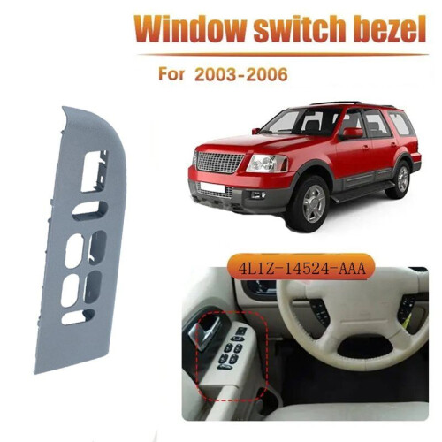 Front Left+Right Door Window  Panel Bezel Lift  Panel Cover for  Expedition 2004-2006 Grey4L1Z-14524-AAA 2