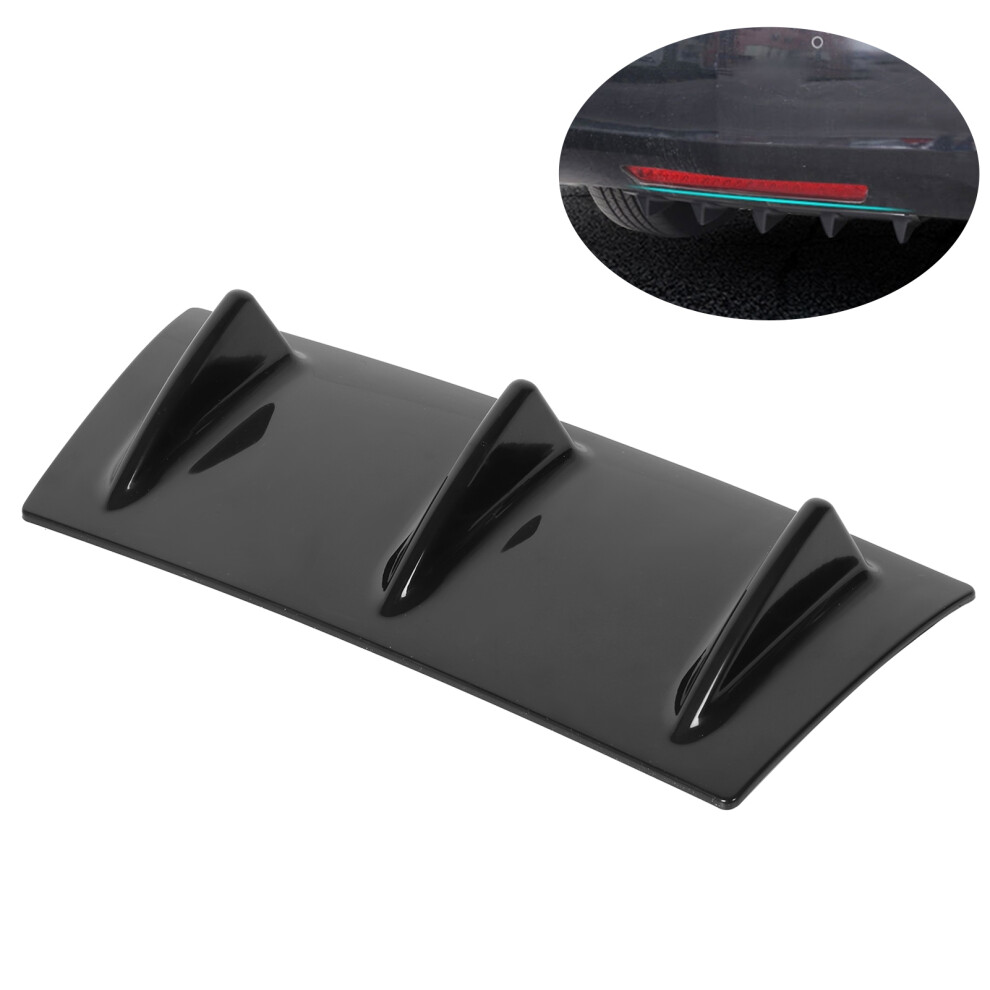 Car Rear Lip Diffuser Spoiler Glossy Black 7293282804845