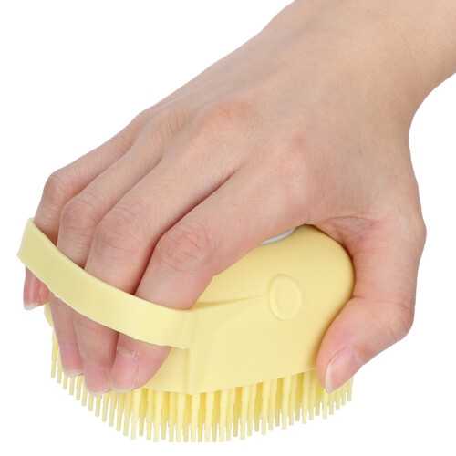 Pet Silicone Massage Brush with Shampoo Storage, 8.5x8x5.7cm 2