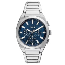 Horloge - FOSSIL - FS6104 The Minimalist - Gouden stalen kast - Blauwe wijzerplaat - Bruine leren band