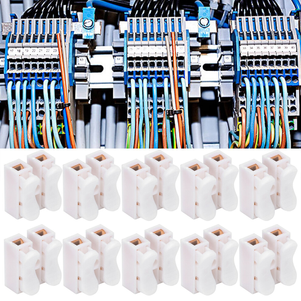 2 Pin Push Cable Connectors 500Pcs Brass Wire Terminals Quick Clamp Ch-2 7611391805490