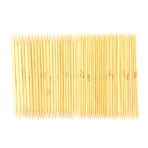 Carbonized Bamboo Knitting Needles Set 11 Pairs, 13cm, Multiple Sizes 1