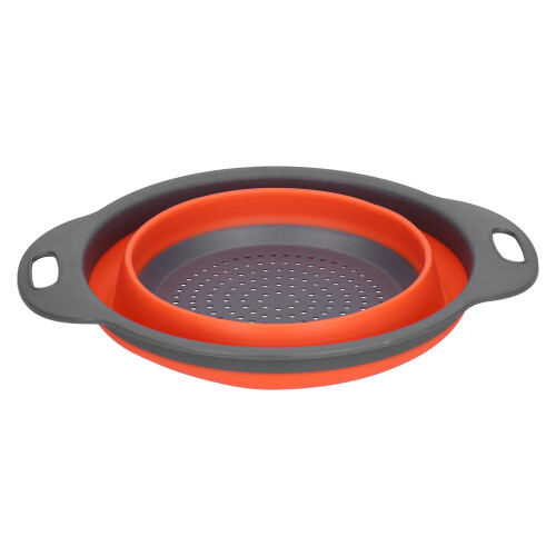Orange Silicone Folding Drain Basket, 20.5cm Home Kitchen Tool 1