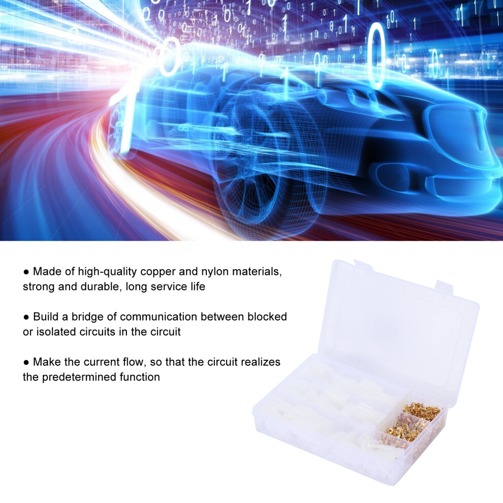 380Pcs Auto Electrical Connector Block Spade Set Gold 7444352225439
