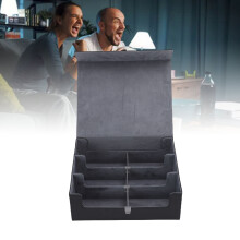 PU-Leder Kartenaufbewahrungsbox mit 1800 Kapazität, Grau, 105x245x290mm