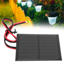 5Pcs 4V 160mA Polysilicon Solar Panels with 30cm Cable, 70x70mm
