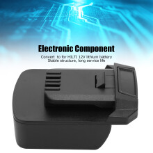 12V Lithium Battery Adapter for Cordless Drills, ABS+Steel, Compatible