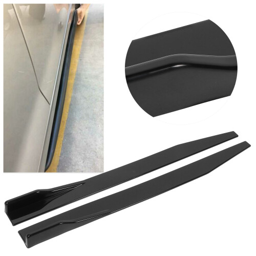 Glossy Black Side Skirt Winglet 120cm 2pcs 1