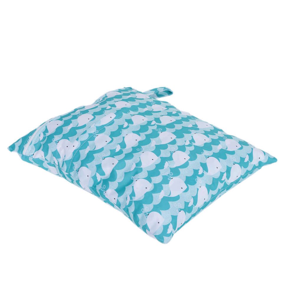 Baby Cloth Diaper Bag Waterproof Reusable Wet Dry Bags 35x30cm
