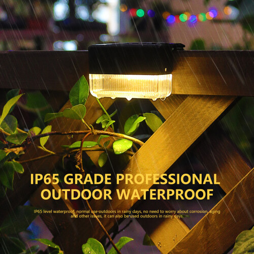 4PCS Solar Step Lights 3LED IP65 Warm White 8x5x5.4cm 1