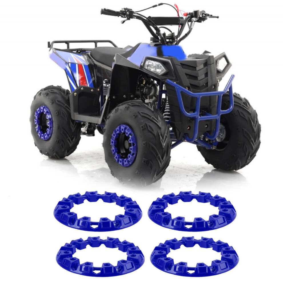 4Pcs Atv Wheel Hub Trim 7 Inch Anti Scratch Plastic Cover Blue 9431391808554