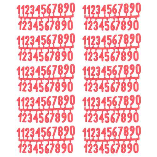 10 Plastic Marking Tags with Numbers