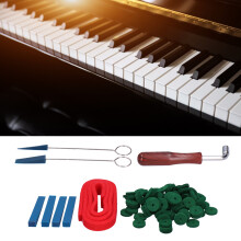 Piano Tuner Equipment with Felt Wrench & Mute Blocks for Musical Instruments