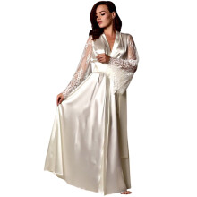 Plus Size Nightdress Clearance,Women Satin Long Nightdress Silk Lace Lingerie Nightgown Sleepwear Robe White XL(XL)