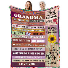 Oma's Cadeau Deken 60"x50" – Verjaardags-, Moederdag- en Kerstdeken, geschikt voor alle oma's